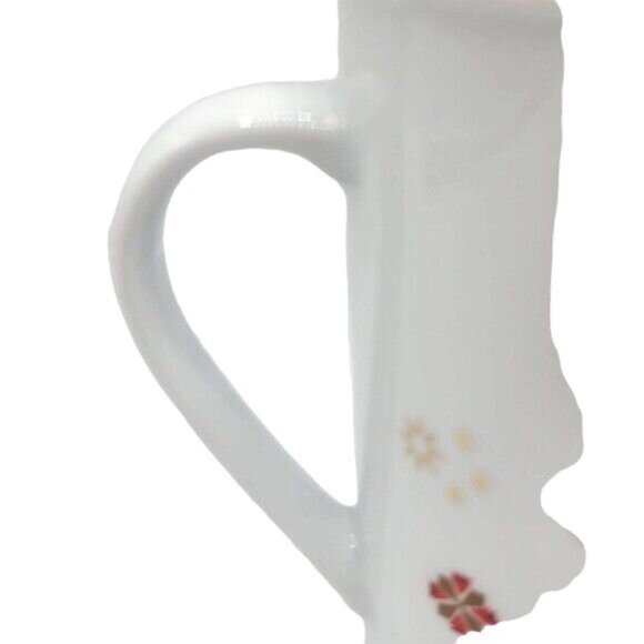 Starbucks Snowflakes Holiday Mug White 12oz 4.75" Red Houses Trees Christmas - Picture 5 of 10